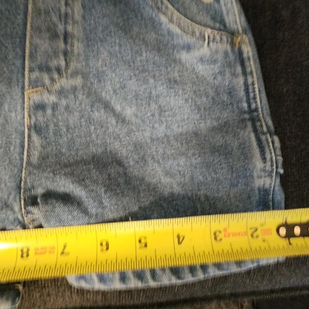 Vtg Pine Peak Blues By Nordstrom‎ Kids Sz 2 Jean Overall Shorts Snap Opening